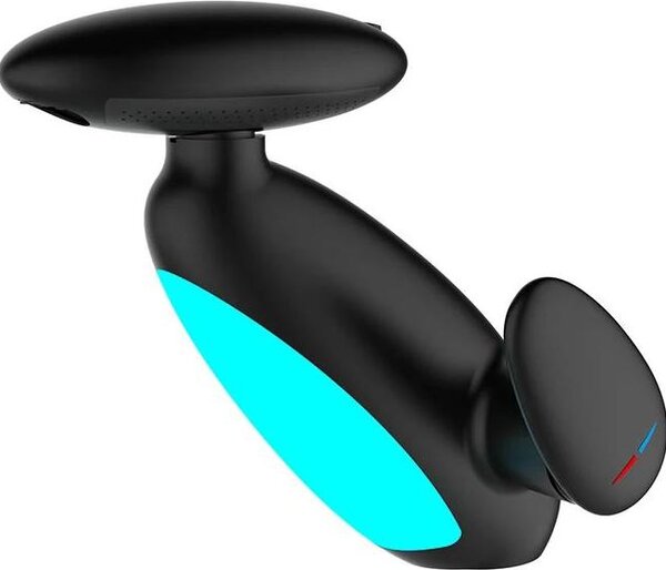 Rubinetto per lavabo, indicatore di temperatura a LED, struttura metallica resistente, nero, compreso tubo flessibile da 60 cm