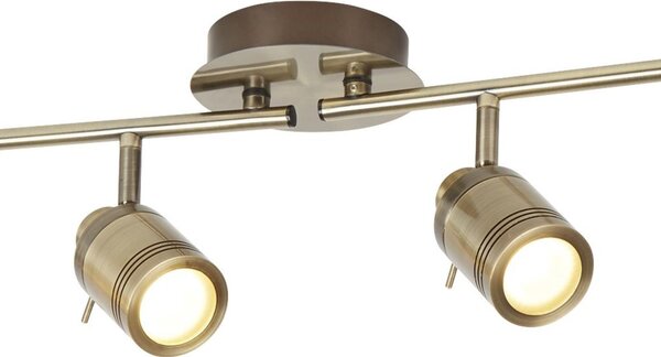 Plafoniera Contemporanea Sansone Acciaio Ottone Vetro 4 Luci Gu10