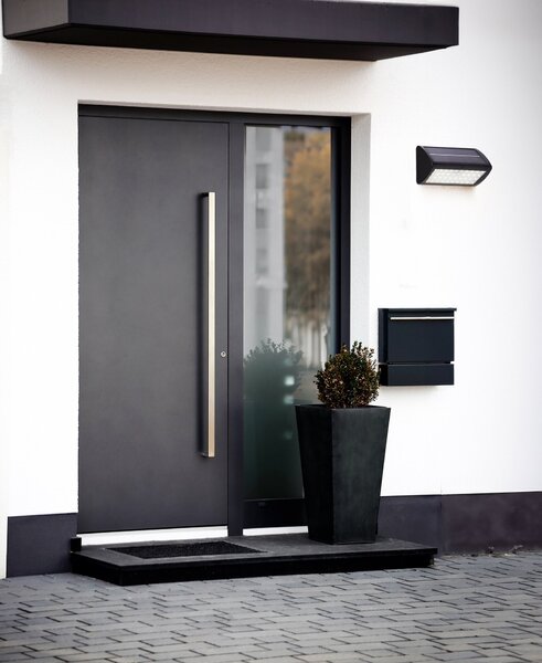 Applique Moderna Solare Policarbonato Nero Bianco Led 5W 3000K