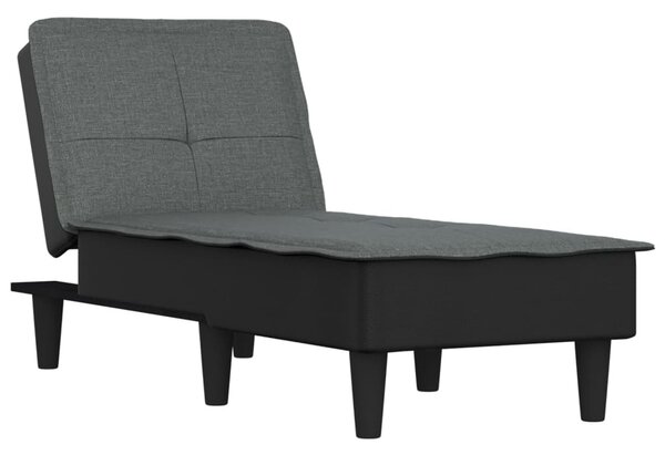 VidaXL Chaise longue Grigio scuro Tessuto