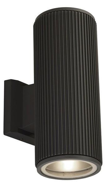 Applique Moderna Amburgo Alluminio Nero Vetro 1 Luce E27