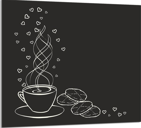 PIATTO IN VETRO PER CUCINA 65x60 Caffè