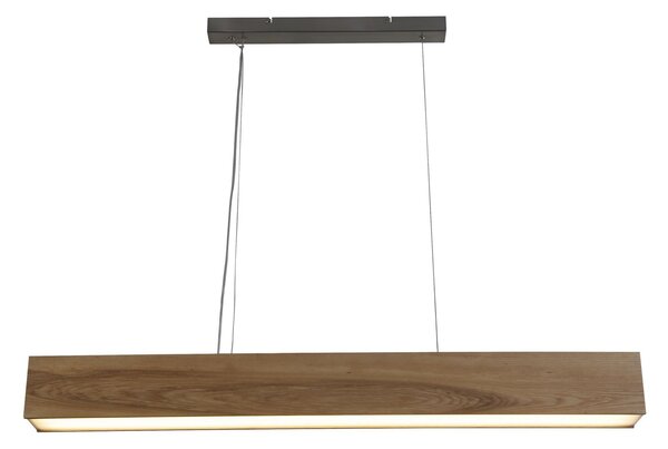 Lampadario Contemporaneo Cenere Acciaio Marrone Legno Argento Led 21W 3000K