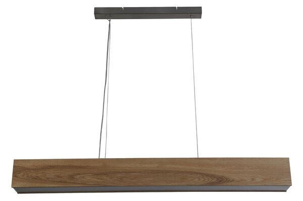 Lampadario Contemporaneo Cenere Acciaio Marrone Legno Argento Led 21W 3000K
