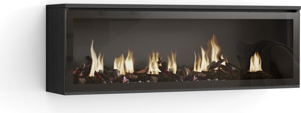 COZY Caminetto elettrico LED XXL, 107x25x38cm, Soggiorno, Camino elettrico, Nero