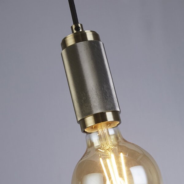 Sospensione Contemporanea Suspension Acciaio Adjustable 1 Luce E27