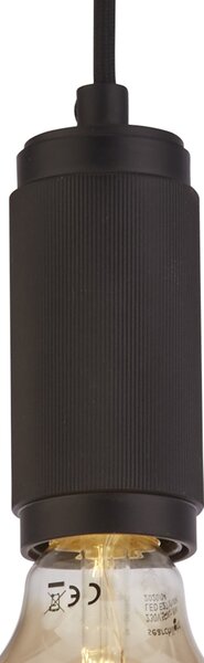 Sospensione Contemporanea Suspension Acciaio Nero 1 Luce E27