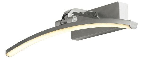 Applique Moderna Santorini Acciaio Argento Alluminio Cromo Led 8,13W 3000K