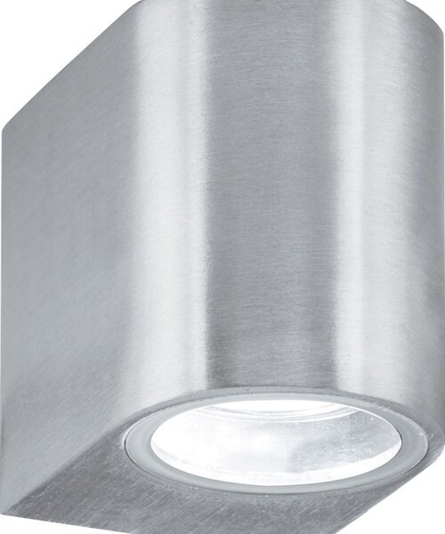 Applique Moderna Eiffel Alluminio Argento Vetro 1 Luce Gu10