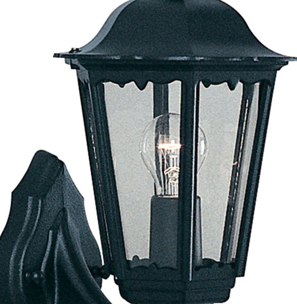 Applique Rustico-Country Alex Alluminio Nero 1 Luce E27