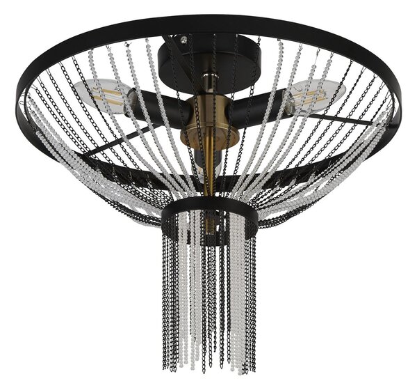 Lampada a Soffitto Tiffany Inglenook Metallo Bronzo Valiant 2 Luci E27