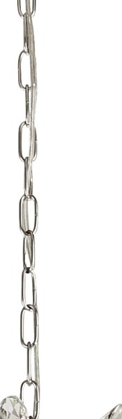 Lampadario Contemporaneo Mazzo Acciaio Cromo Vetro Trasparente 7 Luci E14