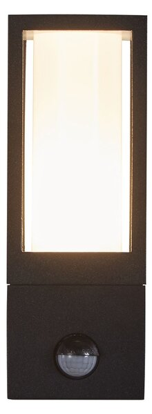 Applique Moderna Viale Alluminio Nero Policarbonato 1 Luce Gu10