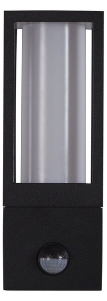 Applique Moderna Viale Alluminio Nero Policarbonato 1 Luce Gu10