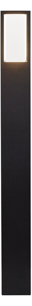 Paletto Da Esterno Moderno Viale Alluminio Nero Policarbonato 1 Luce Gu10 73Cm