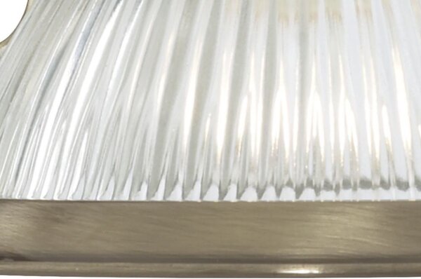 Applique Contemporanea American Dinner Acciaio Adjustable Vetro 1 Luce E27