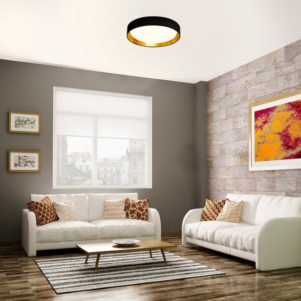 Plafoniera Gianna Acciaio Bianco Tessuto Trasparente Led 15,2W 3000K