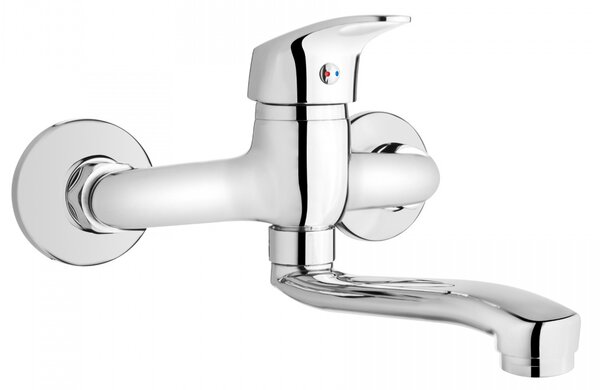 Invena Ava New miscelatore per vasca da bagno a parete in cromo (BC-06-001-B)
