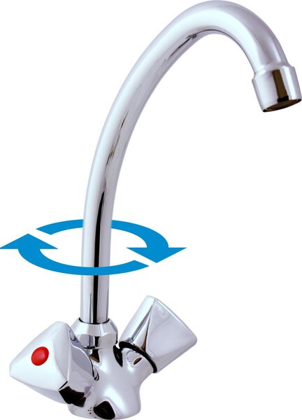 Miscelatore per lavello per stufe a bassa pressione, Colore: cromo, Dimensioni: 1/2'' (EM013.5/1)