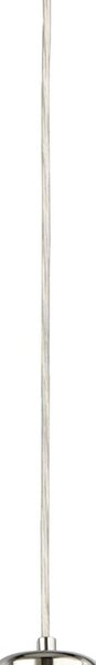 Lampadario Contemporaneo Ciclon Metallo Cromo Vetro Trasparente Led 6W 3000K
