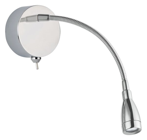 Applique Contemporanea Flexy Acciaio Cromo Vetro Led 0,8W 6500K