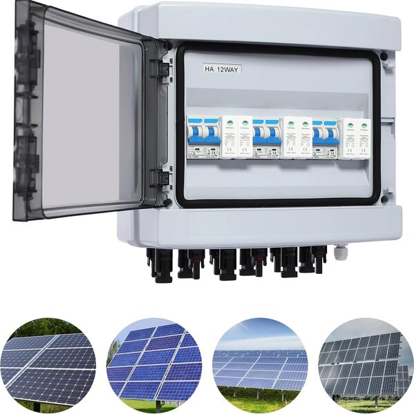 Scatola combinata solare, protezione da sovratensione, protezione da sovraccarico, uscita da 25 ampere, 3 ingressi, 3 uscite