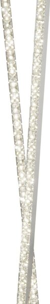 Piantana Contemporaneo Trifoglio Acciaio Cromo Vetro Trasparente Led 30W 4000K