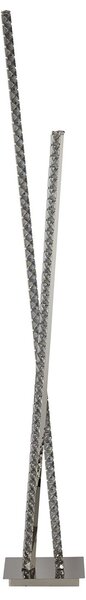 Piantana Contemporaneo Trifoglio Acciaio Cromo Vetro Trasparente Led 30W 4000K