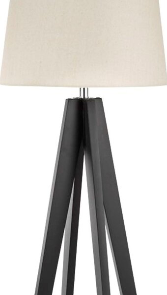 Piantana Contemporaneo Easel Legno Marrone Tessuto 1 Luce E27