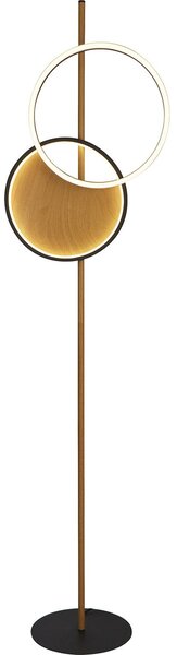 Piantana Contemporaneo Crosby Acciaio Nero Policarbonato Marrone Led 28,13 3000K