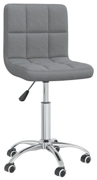 VidaXL Sedia da ufficio girevole in tessuto grigio chiaro