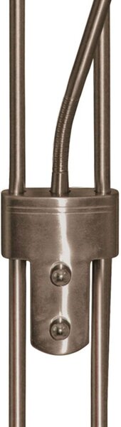 Piantana Contemporaneo Mother Child Acciaio Adjustable Vetro 1 Luce R7S