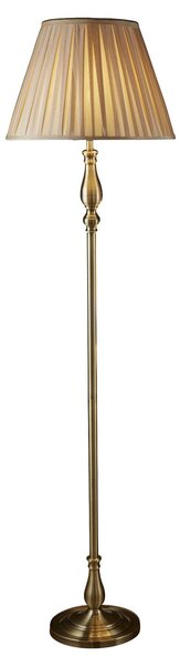 Piantana Contemporaneo Fiammingo Acciaio Ottone Tessuto 1 Luce E27