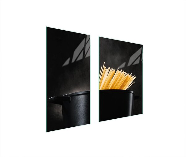 Piastre copri fornelli 2 pezzi 75x52 Copri piano cottura in Vetroceramica tagliere in vetro pasta nero