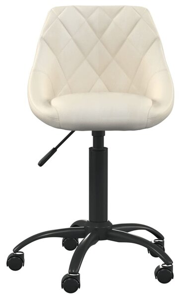 VidaXL Sedia da ufficio in velluto crema