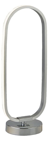 Abatjour Moderno Liner Alluminio Cromo Policarbonato Bianco Led 12W 3000K