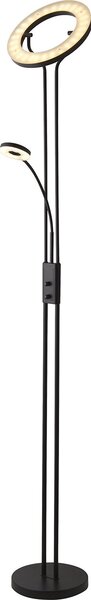 Piantana Contemporaneo Mother Child Acciaio Nero Policarbonato Led 25,5W 3000K