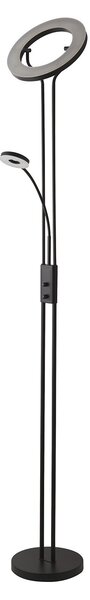 Piantana Contemporaneo Mother Child Acciaio Nero Policarbonato Led 25,5W 3000K