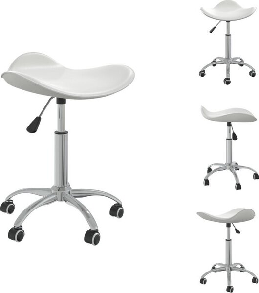 VidaXL Sedia da ufficio in Pelle finta bianca - Sedie da ufficio