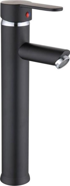 Rubinetto alto per bagno, rubinetto per lavabo, nero