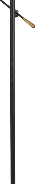 Piantana Industrial-Nordico Easel Acciaio Nero Oro Led 4W 3000K