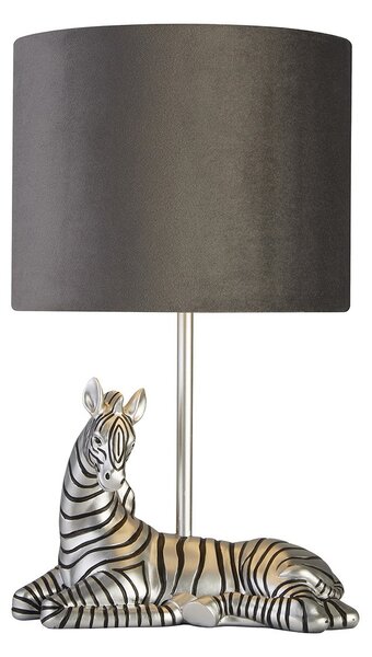 Abatjour Contemporaneo Zebra Policarbonato Argento Multicolor 1 Luce E27
