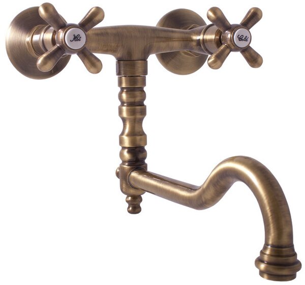 Slezák-RAV Slezák RAV miscelatore per lavello MK101/29SM MK101.5/29SM - interasse 150 mm Colore: ottone vecchio, Dimensione: 100 mm