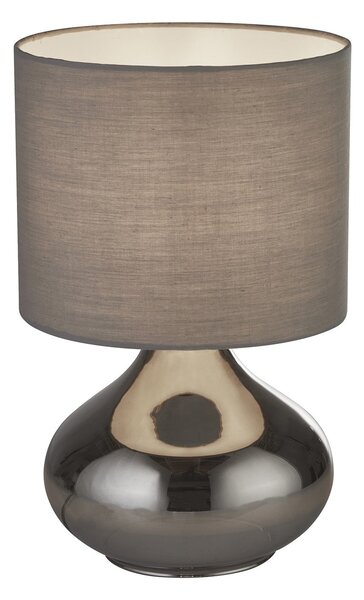 Abatjour Contemporaneo Oslo Vetro Grigio Marrone 1 Luce E14