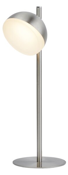 Abatjour Contemporaneo Tully Acciaio Argento Policarbonato Led 6W 3000K