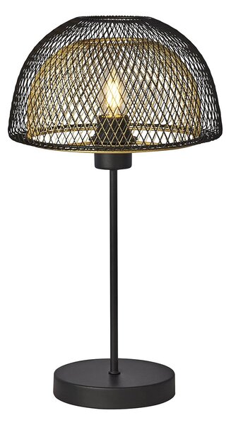 Lampada Da Scrivania Contemporanea Favo Acciaio Nero Oro 1 Luce E27
