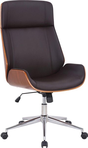 Sedia da ufficio moderna - sedia da ufficio - funzione girevole, alto comfort | colore: noce/marrone