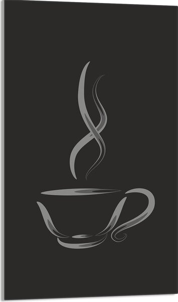 Piastra di copertura del piano cottura 30x52 Piastra di copertura del piano cottura in ceramica alzatina in vetro tagliere decorativo, nero caffè