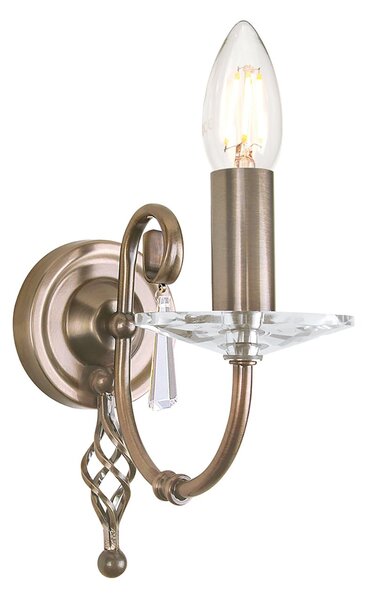 Applique Classica Aegean Acciaio Ottone Anticato 1 Luce E14