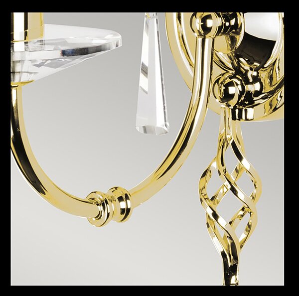 Applique Classica Aegean Acciaio Ottone Lucido 1 Luce E14